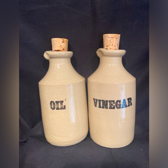 Oil and Vinegar set vintage Pearson‘s of Chesterfield stoneware pottery - Picture 2 of 13